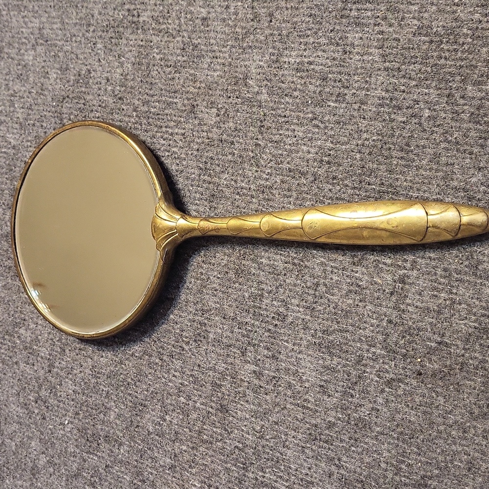 Vintage  Brass Hand held Mirror